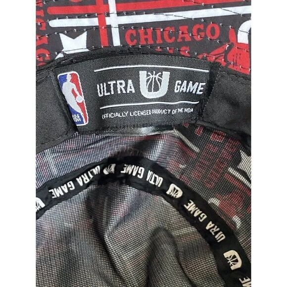 Chicago Bulls Bucket Hat NBA Classic Ultra Game Black Red Retro VGMC069F NEW - Picture 8 of 11